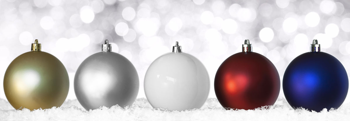 palline di plastica natale gamma colori