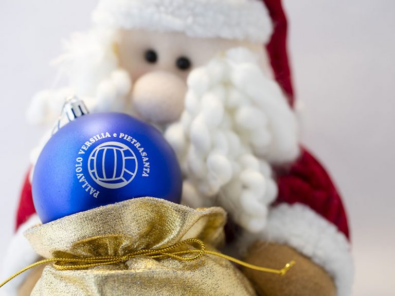 palla di natale in plastica blu per associazione sportiva