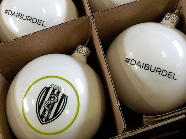 Esempio pallina di Natale personalizzata squadra calcio Esempio pallina di Natale personalizzata squadra calcio