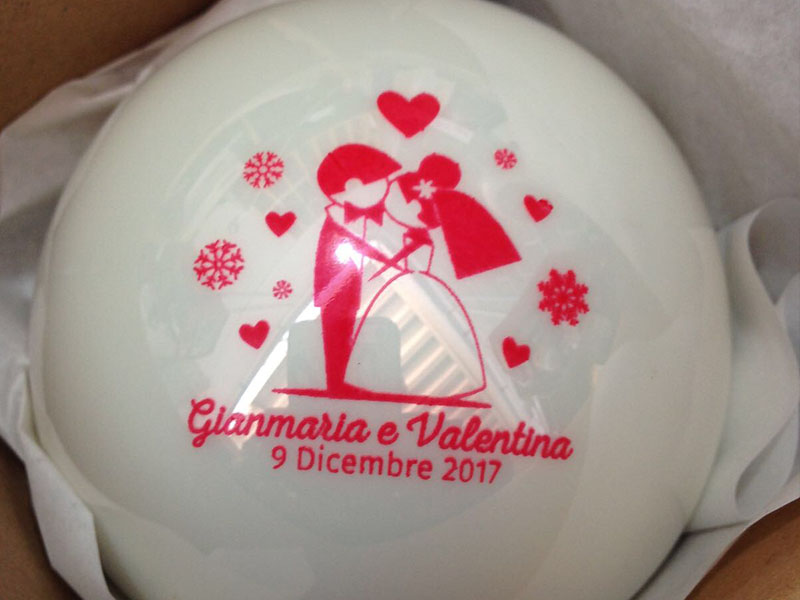 Bomboniere Natalizie Per Matrimonio Palline Di Natale Personalizzate