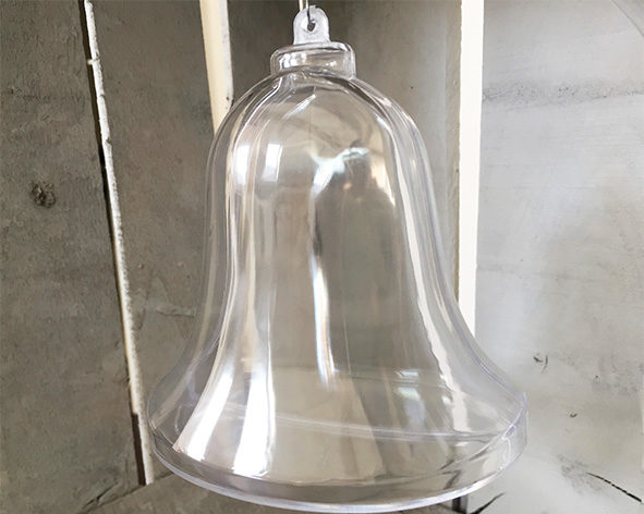 foto-palline-natale-apribili-trasparenti-campana Campana plastica trasparente apribile personalizzata