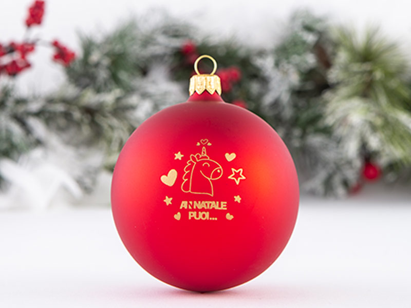 Palline Di Natale In Vetro Trasparente Palline di Natale Personalizzate | Vetro Soffiato e Plastica