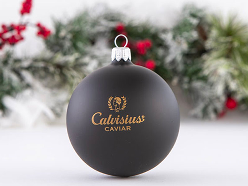 Palline di Natale color Nero Satinato in vetro
