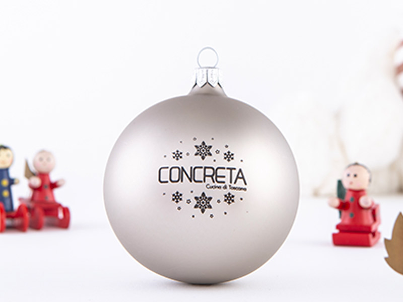 Palla di Natale Personalizzata color Argento